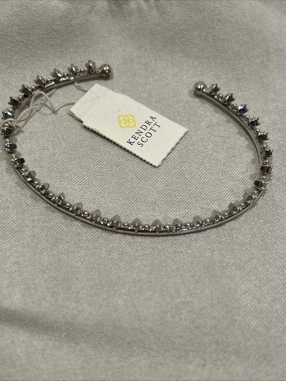 NWT Kendra Scott Codi cuff pinch bracelet silver tone crown